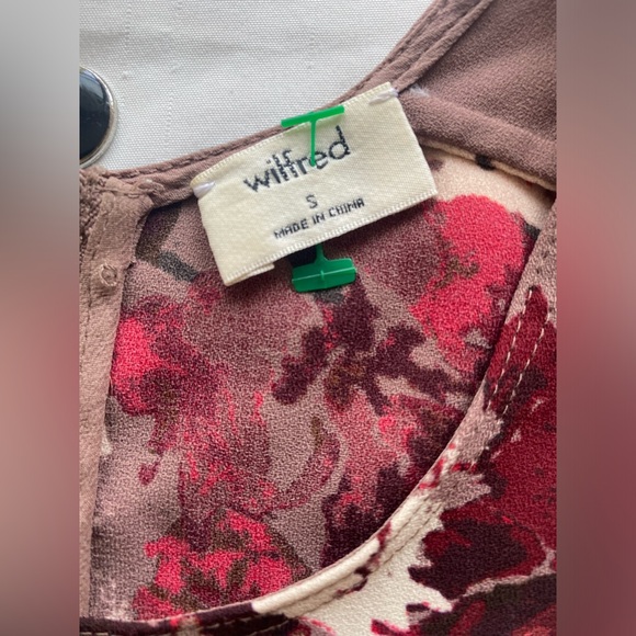 Aritzia Wilfred Sevres Sleeveless Blouse in Mocha Flame Scarlet Floral S - Picture 3 of 8